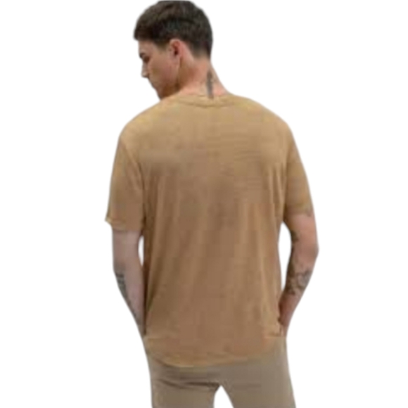 Gianni Lupo Men's Basic Linen T-Shirt GL087Q Mattone (Brick) Size XL - Picture 6 of 6